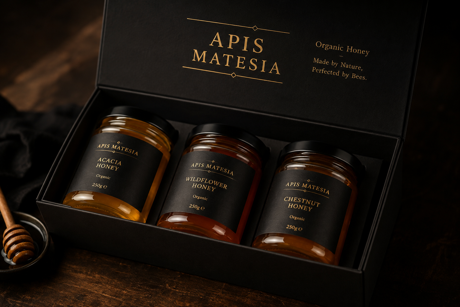 APIS MATESIA – Box Trittico d'Eccellenza BIO (3x250g)